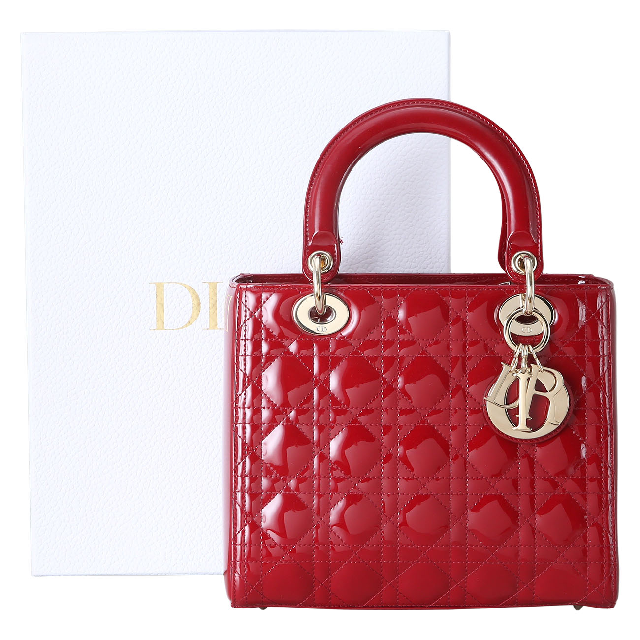 CHRISTIAN DIOR(USED)크리스찬디올 페이던트 레이디디올 미디움 백